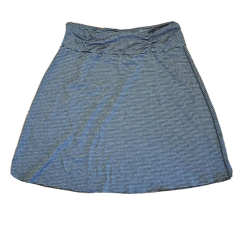 TRANQUILITY Gray Black Striped A Line Stretchy Skirt Womens‎ Size XL